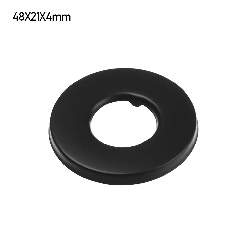 1Pcs Black Shower Faucet Decorative Cover Chrome Finish Stainless Steel Water Pipe Wall Covers Bathroom Accessories