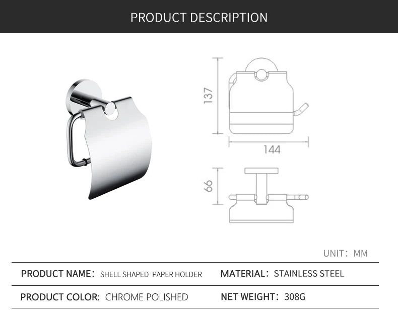 Bathroom Accessories Towel Rack Shelf Paper Holder Stainless Steel Toilet Brush Holder Hand Towel Ring Robe Hook Hanger Chrome