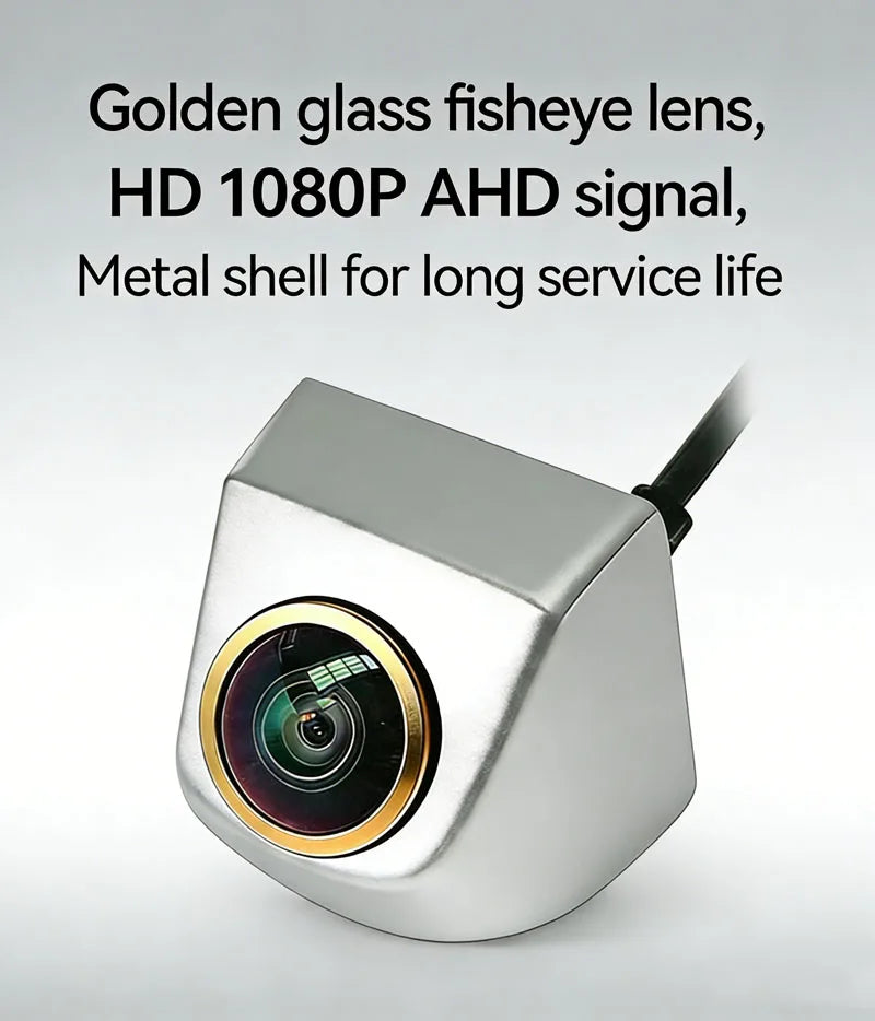 1080P AHD Car Rear View Camera Waterproof HD Night Vision Golden glass fisheye lens Reverse Backup Camera for Universal Vehicle