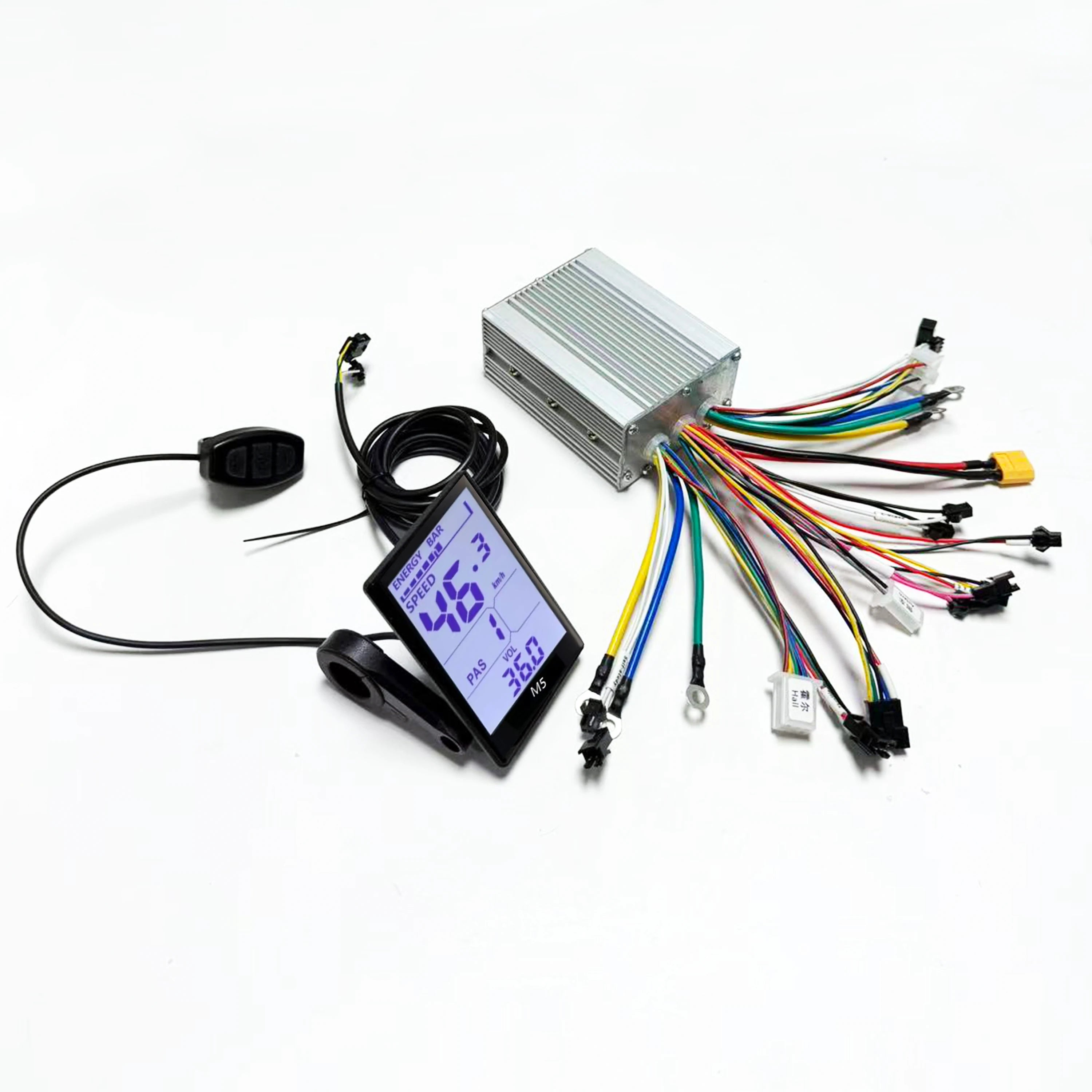 25A+25A Dual Drive 12MOSFET 36V/48V/64V 1000W (500W * 2) Brushless DC Electric Scooter Controller + M5 UART NO.2 LCD for 2 Motor
