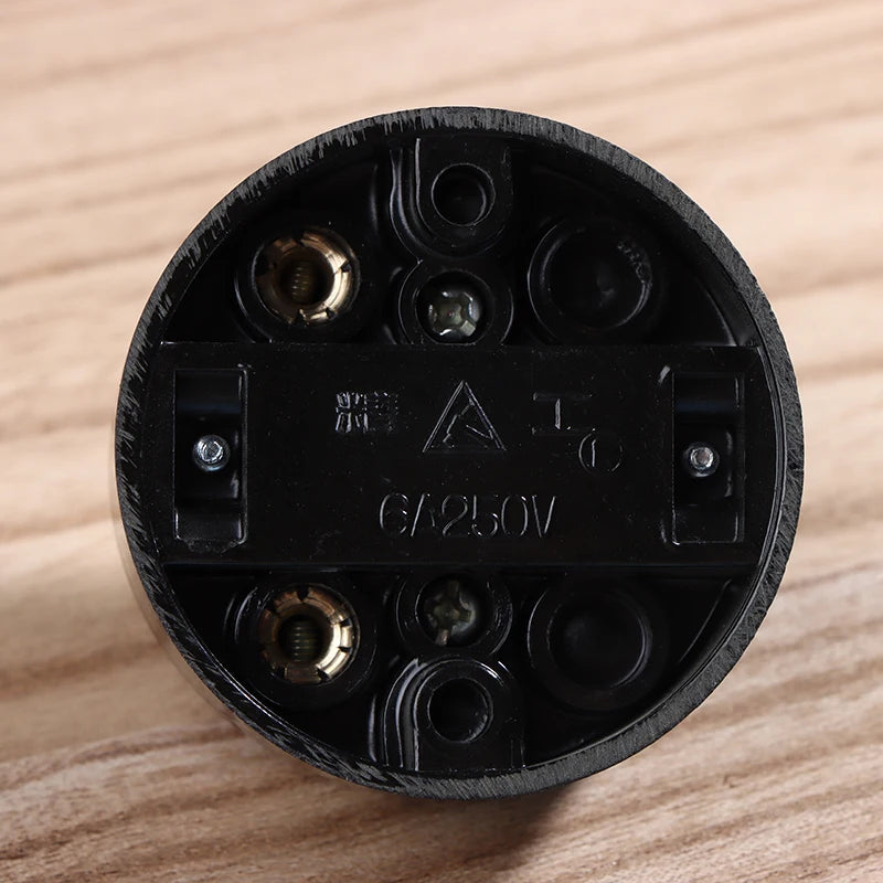 Toggle Switch Single-control Lamp Switch Round Surface Mounted Wall Light Switch Old-fashioned 6A Button Switch For Home Decor