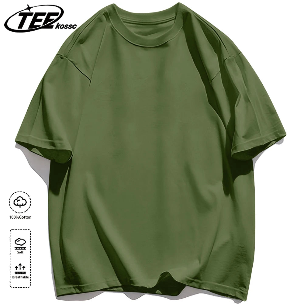 Korean Style Short Sleeve Y2K Solid T-Shirt Women Summer Trendy T Shirts Loose Multicolor Clothes Cotton All-Match Sportswear
