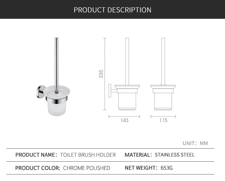 Bathroom Accessories Towel Rack Shelf Paper Holder Stainless Steel Toilet Brush Holder Hand Towel Ring Robe Hook Hanger Chrome