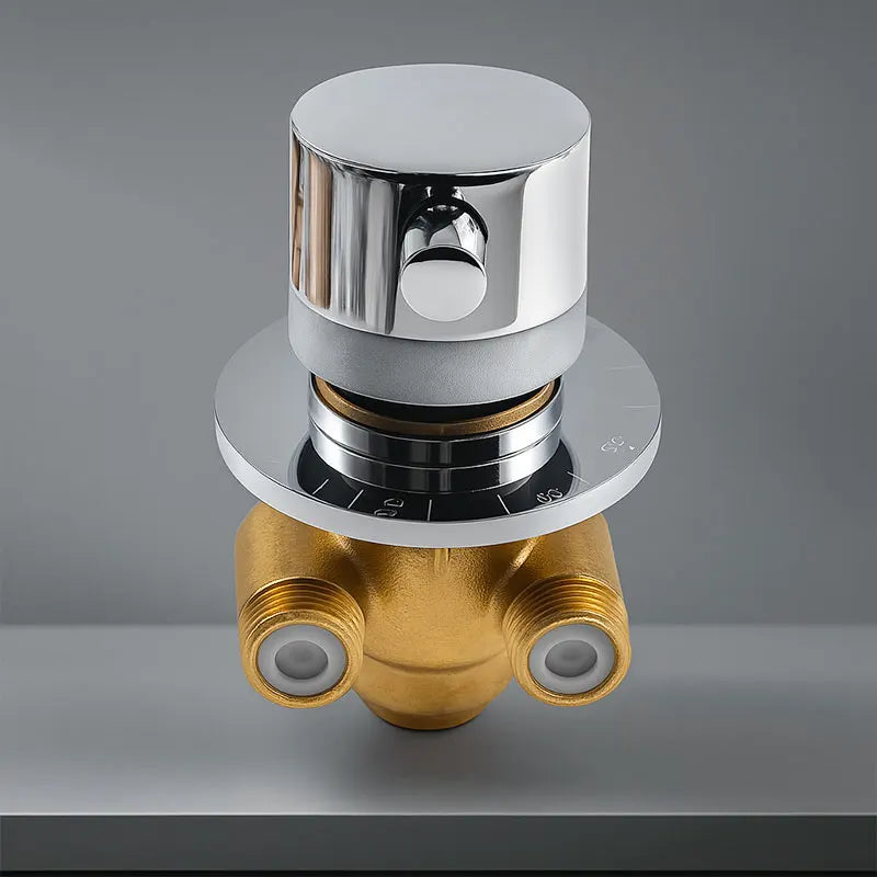 Thermostatic Brass Shower Faucet Valve 2/3/4/5 Way Diverter Mixer Control for Steam Room Shower Column Panel Bathroom Accessoris