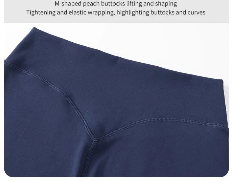 2026 C-B Women High Waist V Back Scrunch Straight Leg Yoga Pants Naked Feel Tummy Control Stretch Gym Pilates Sports Trousers