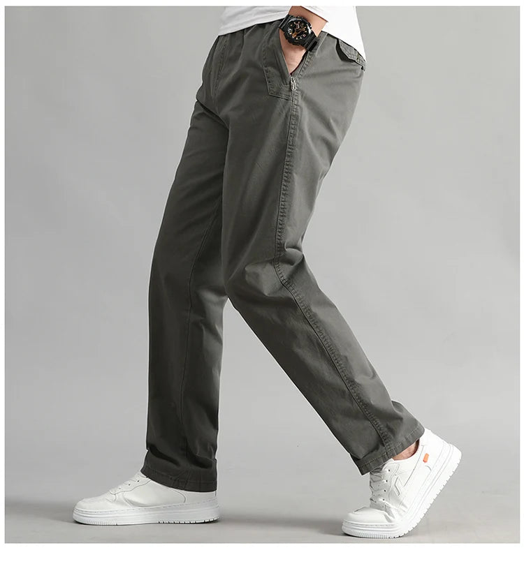 Men's Cargo Pants Summer Spring Cotton Workwear Large Size 6XL Casual Climbing Joggers Sweatpants Hombre Autumn Work Trousers