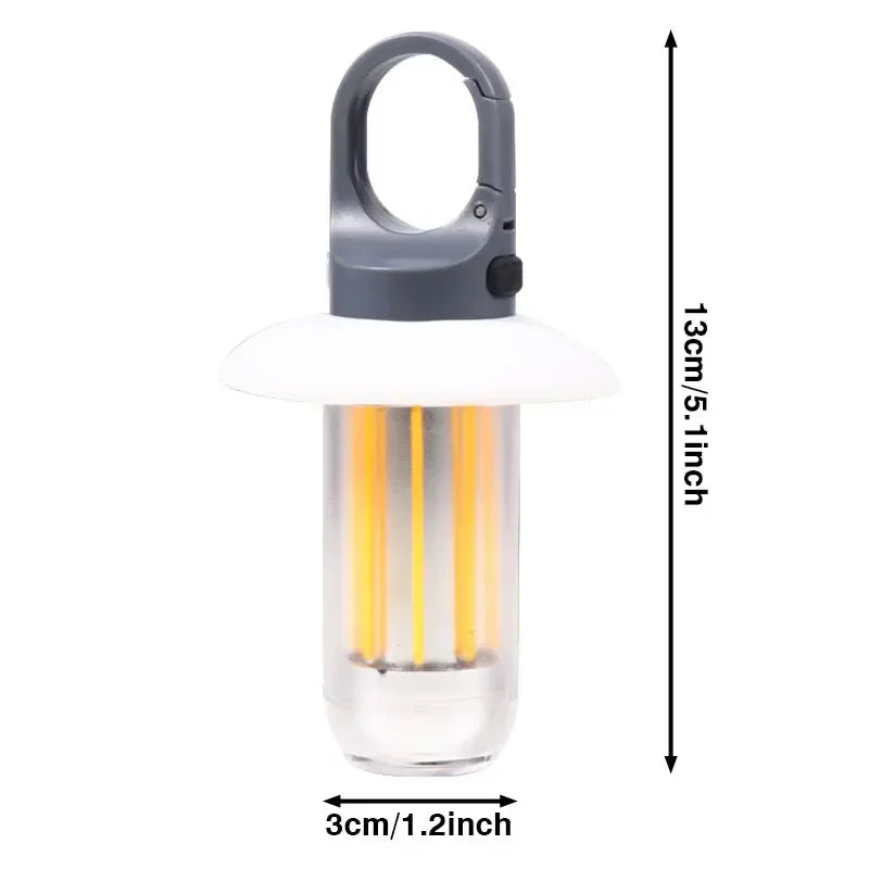 Camping Light Lightweight Handheld Torch  5 Lighting Modes Rechargeable Tent Lamp for Patio Climbing 8 Light Filaments