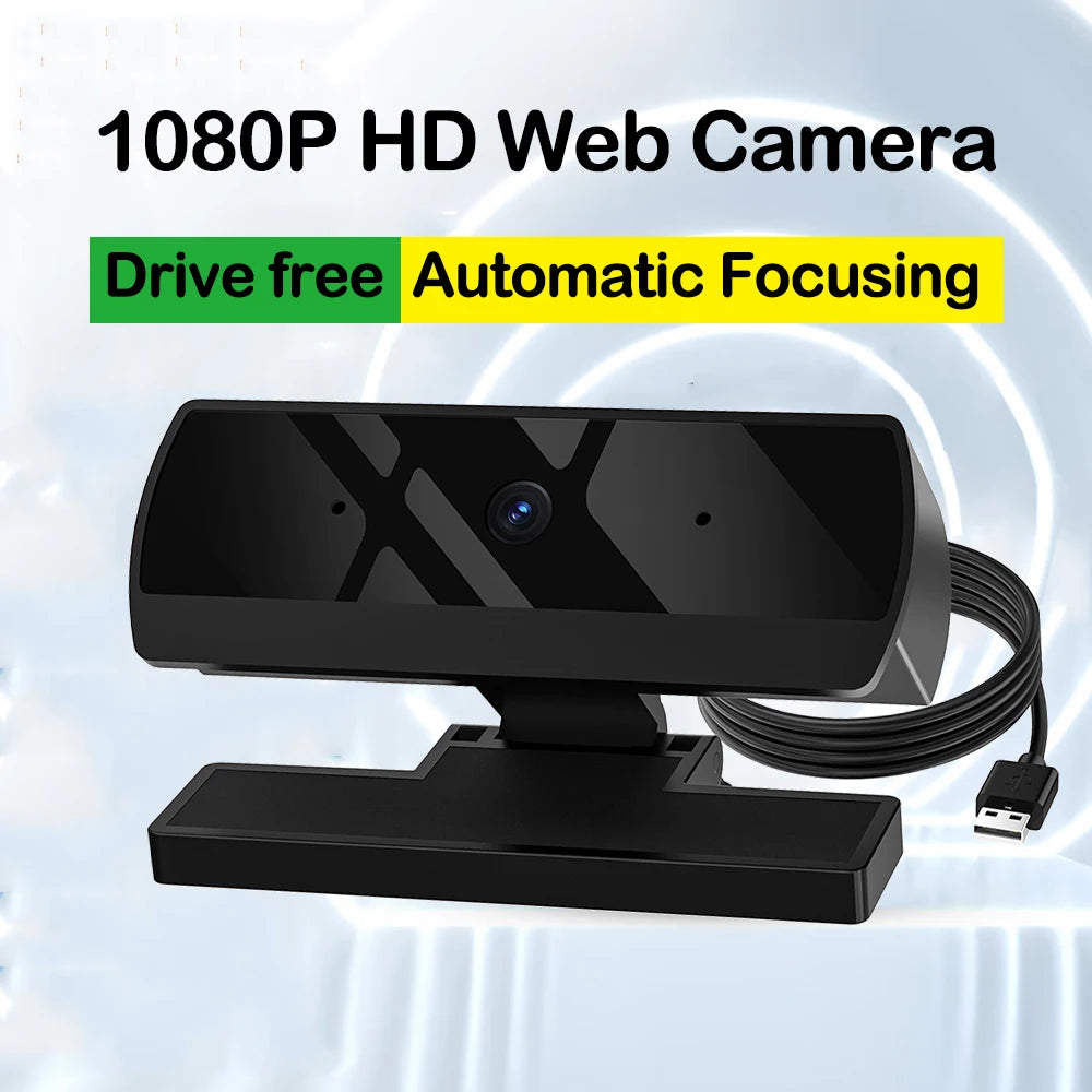 HD 1080P Web Camera USB Web Camera with Microphone Autofocus Camera PC Computer Laptop Live Streaming Webcam for Video Calling
