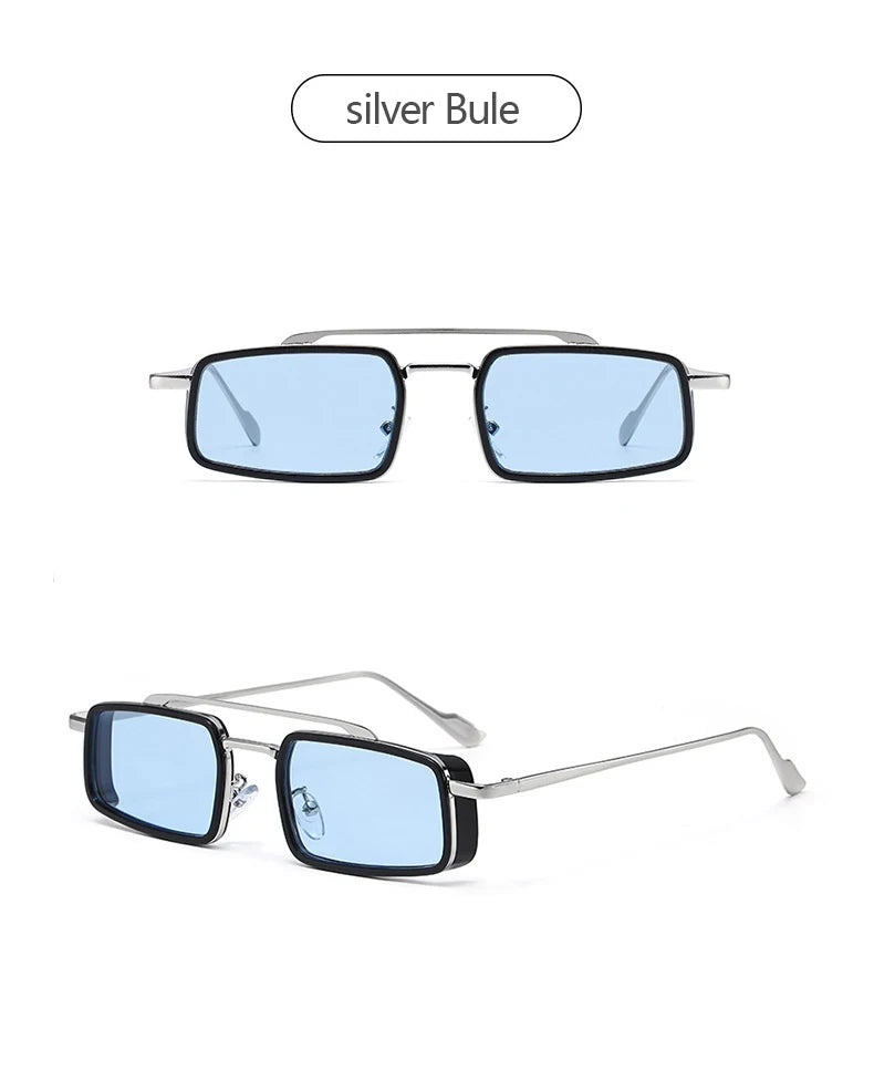 Trend Double-rail Sun Glasses - Fashionable, Business-style, Uv-resistant, Small Frame, For Driving Car Sunglasses8854X