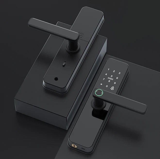 Tuya Smart Door Lock Wifi Electronic with Biometric Fingerprint/IC Card/Password/Key Unlock/Remote Control/USB Emergency Charge