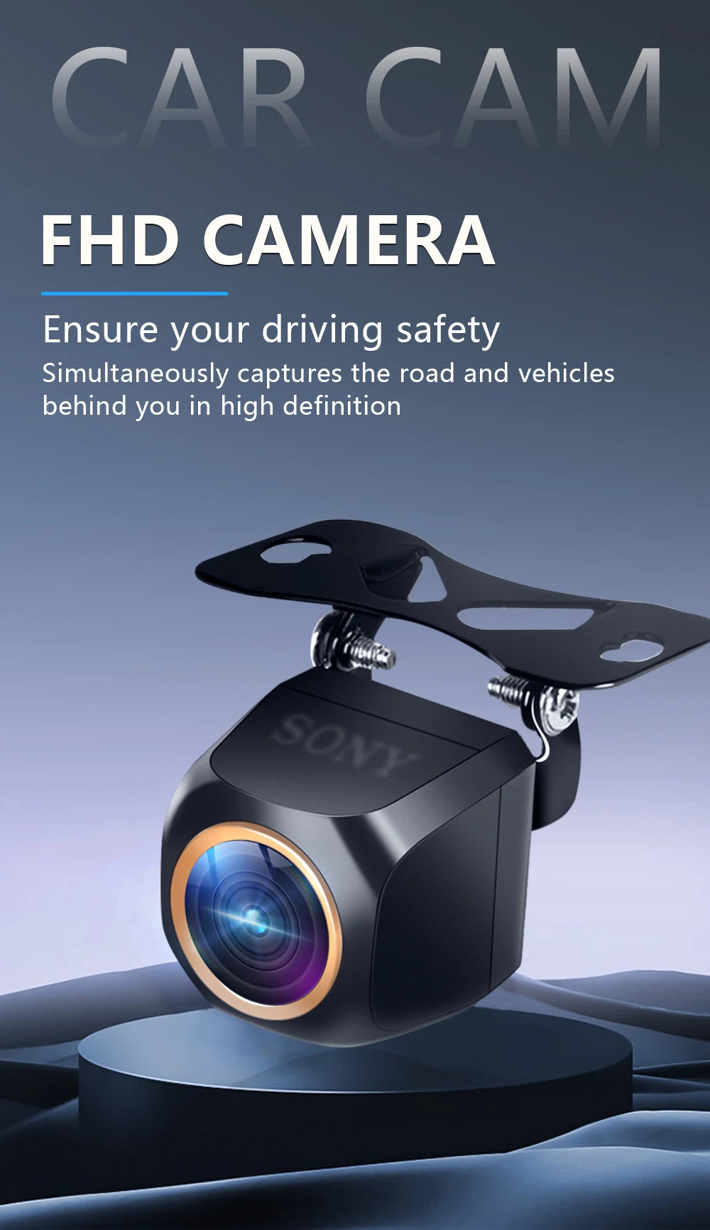 Car Rear View Camera 200° AHD 1920x1080P For Fisheye Golden Lens Full HDR Night Vision Vehicle back car reversing Front Camera