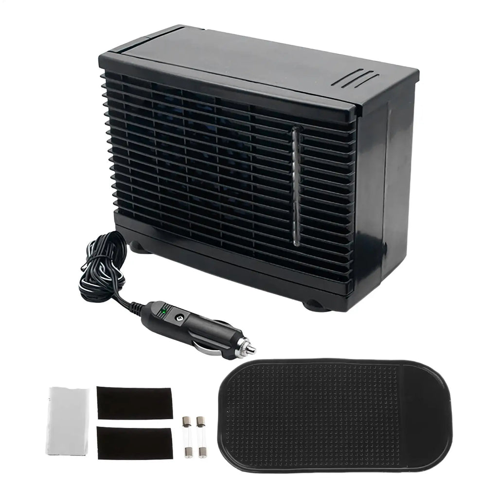 12V Mini Portable Car Air Conditioner Fan, Evaporative Water Cooling Air Cooler with Water Tank, Personal Cooling Appliance Fans