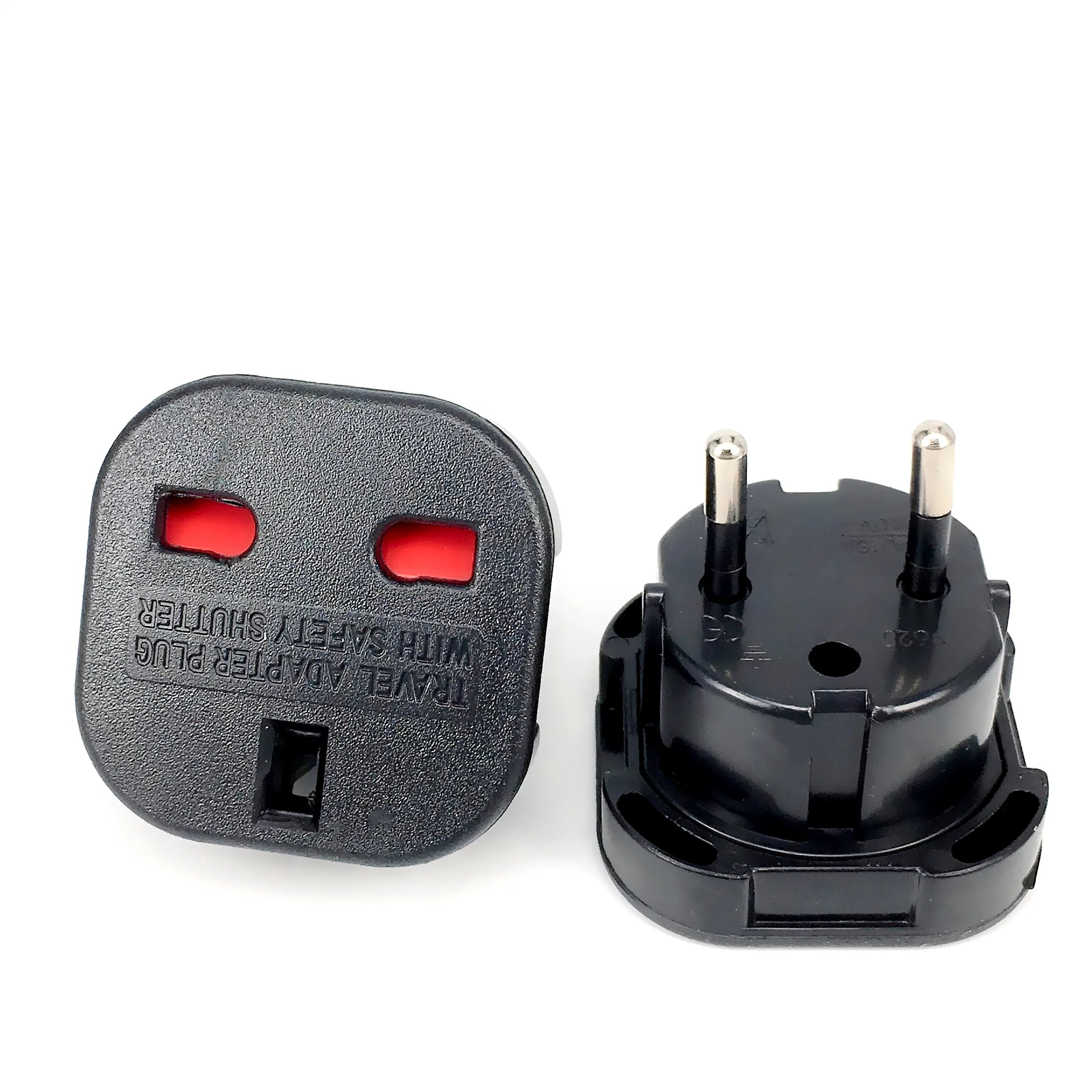 1pcs EU Eletrical Socket UK To EU Travel Plug Adapter Electrical Plug Converter Outlet British UK AC Power Cable Charger Socket