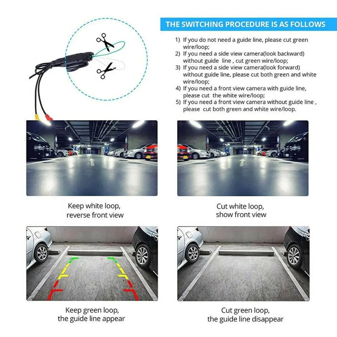 Car Camera For Vehicle Front/Side/Rear View Auto Camera 170 Degree Wide Angle Automotive Reversing Backup Cameras