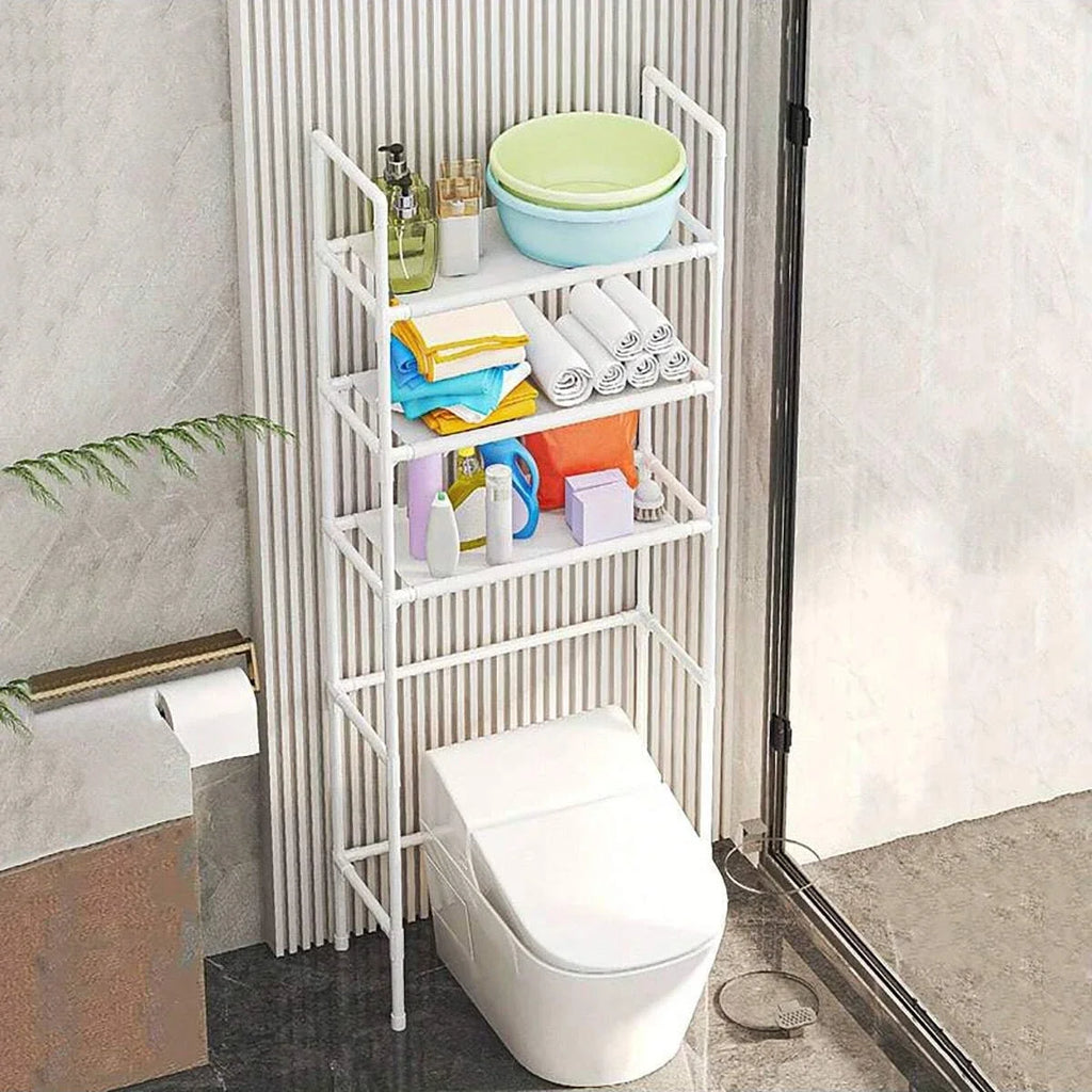 Bathroom Storage Rack Over The Toilet Shelf Multilayer Space Saver Organizer Multi-Functional Wall Hanging Toilet Storage Rack
