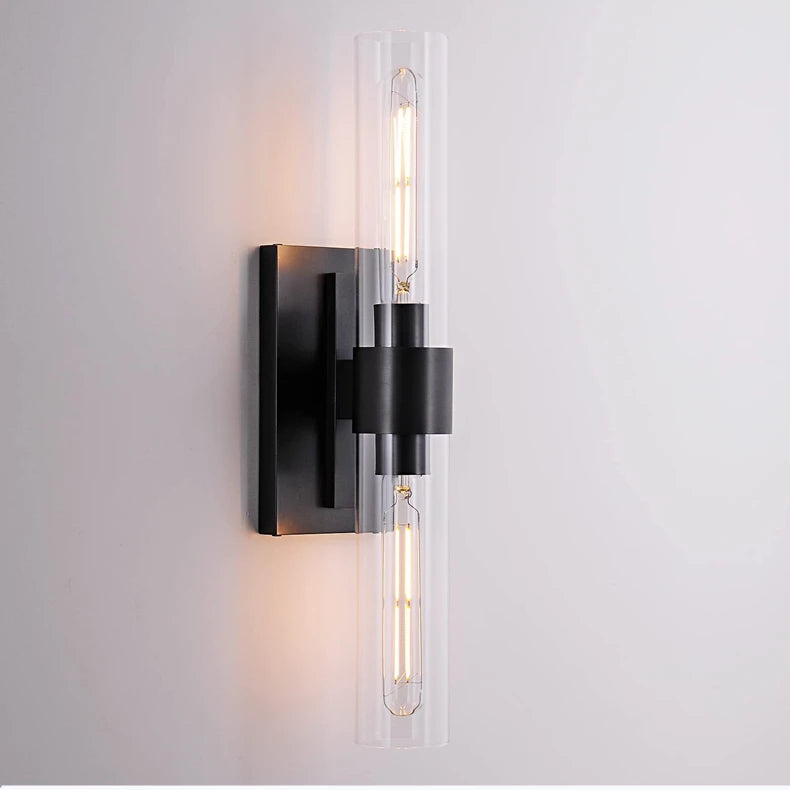 Modern Led Double Head Glass Wall Light For Living Room Bedroom Bathroom Loft Wall Lamps Luxury Indoor Room Decor Mirror Sconces