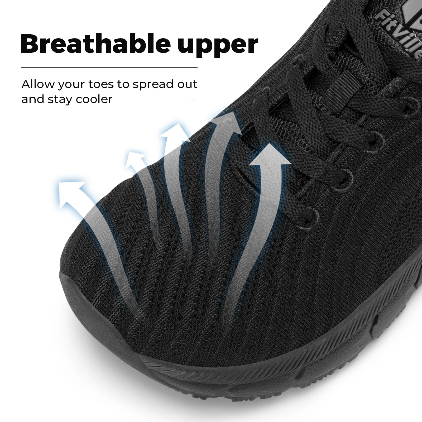 FitVille Wide Toe Box Shoes for Men Cushioned Well Extra Wide Width Shoes Non Slip Wide Lightweight Breathable Running Shoes
