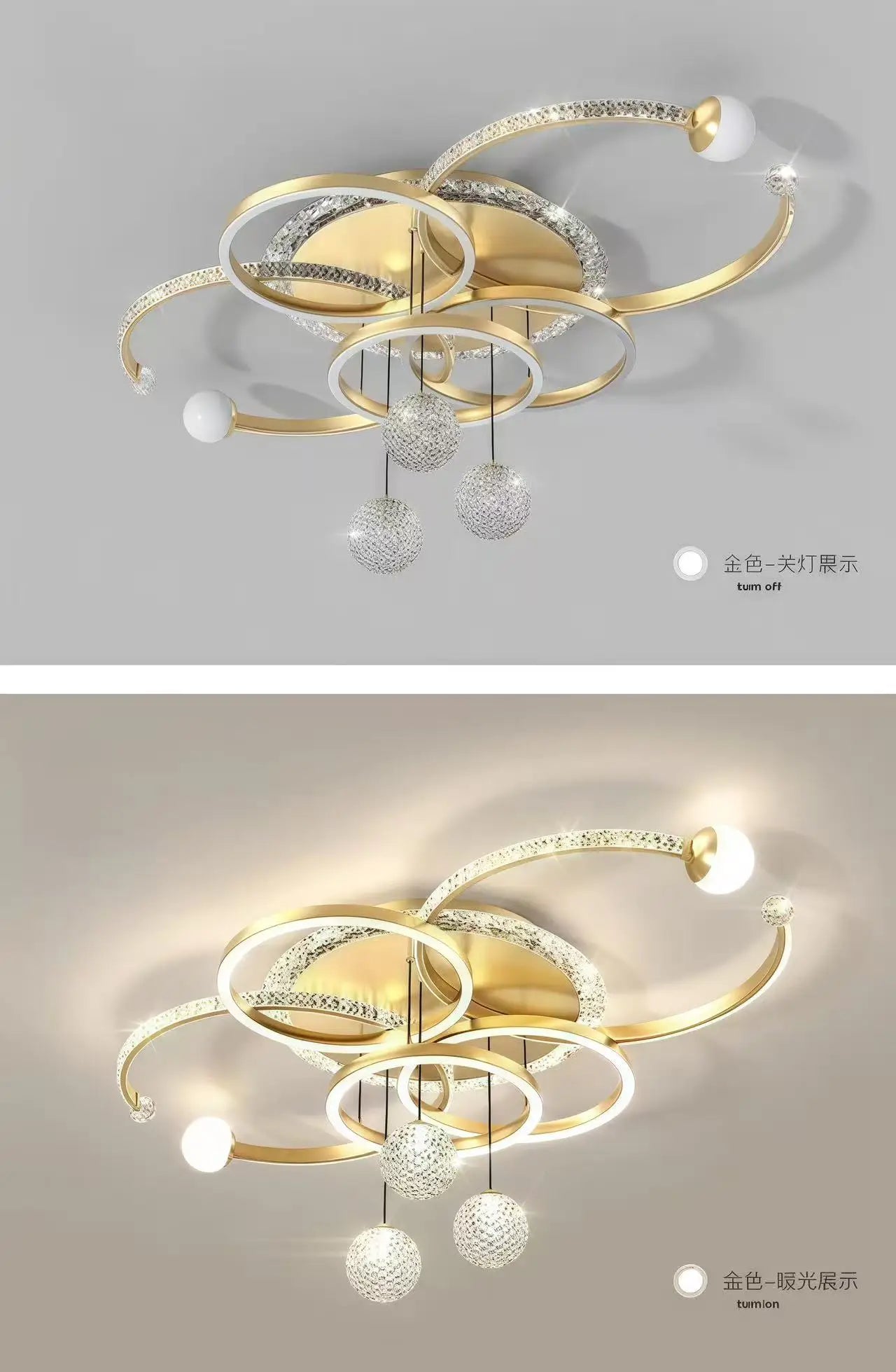 Modern Light Luxury Master Bedroom Pendant Lamp LED Creative Restaurant Lamp Villa Bedroom Interior Decoration Lighting Fixtures