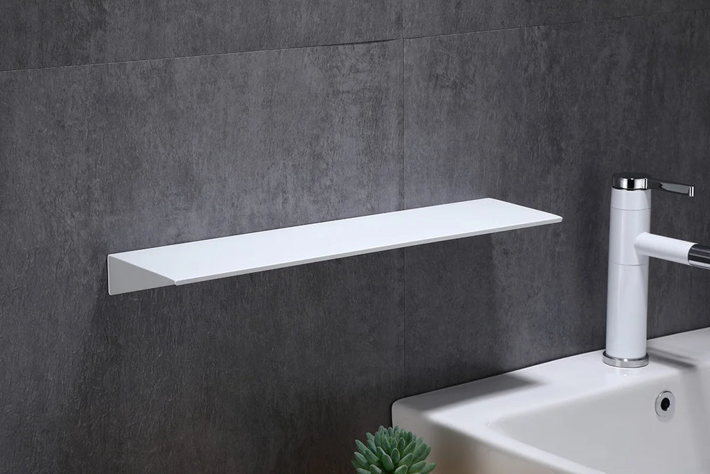 Brushed Gold Metal Bathroom Shelf Wall Storage Rack Washstand Drilling Large Wall Shelf for Storage 30/40/50cm Length Holder