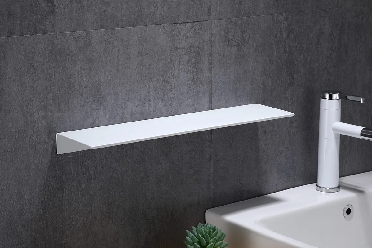 Brushed Gold Metal Bathroom Shelf Wall Storage Rack Washstand Drilling Large Wall Shelf for Storage 30/40/50cm Length Holder