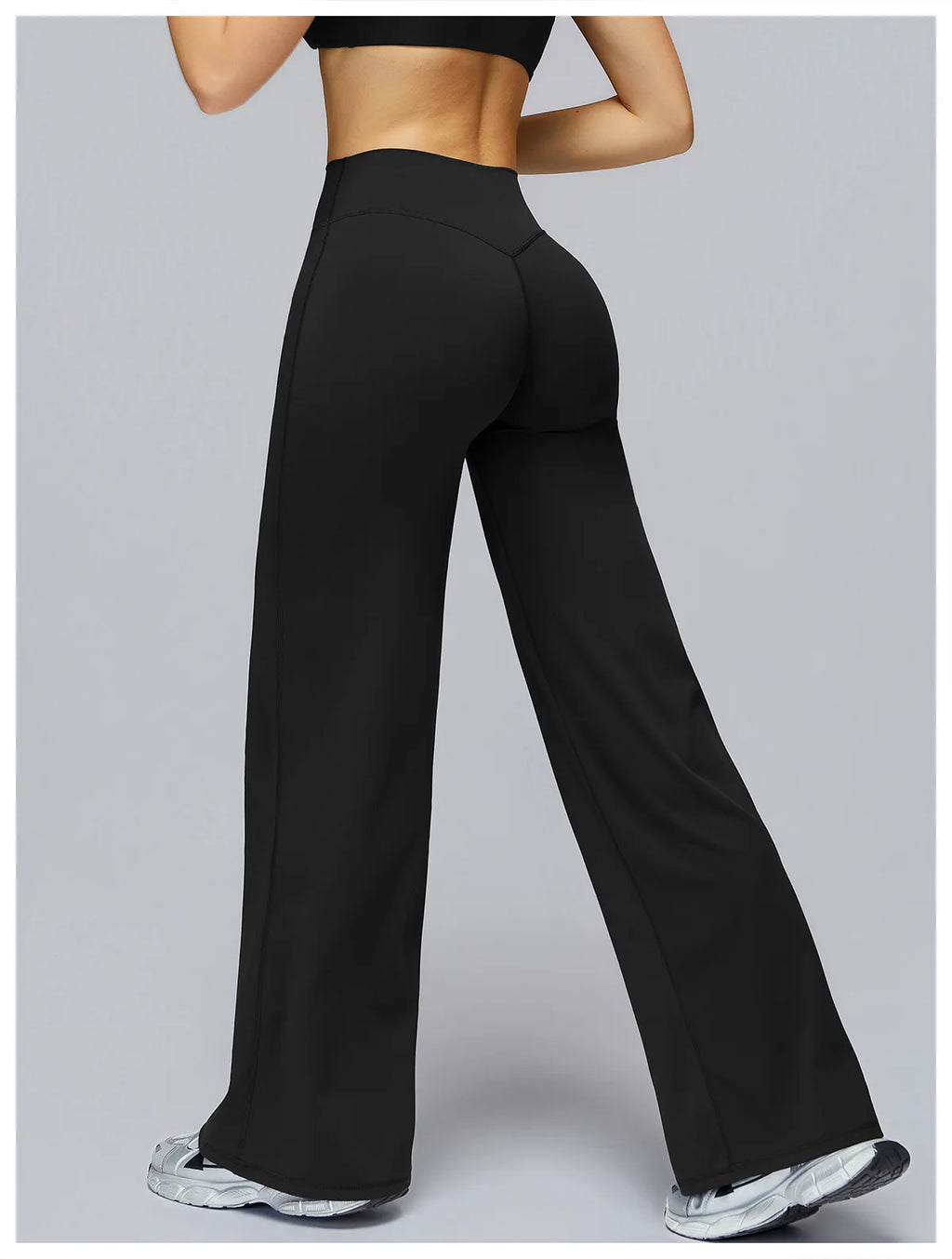 Women's Sports Yoga Pants High Waisted Straight Flared Trousers Running Fitness Sport Trousers Female Gym Casual Sports Pants