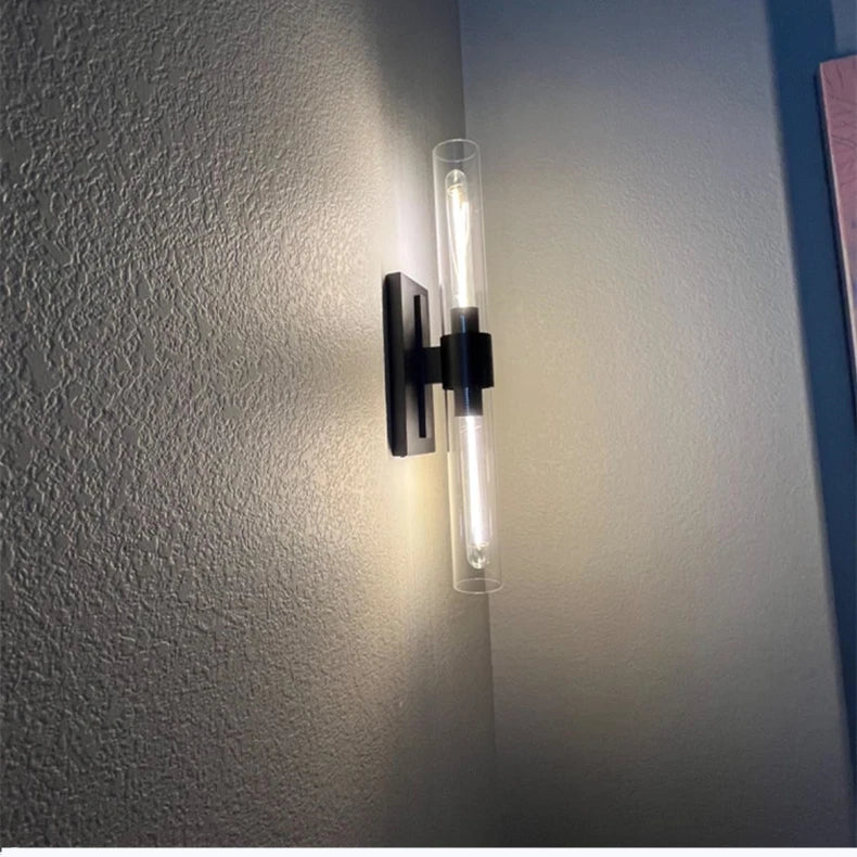 Modern Led Double Head Glass Wall Light For Living Room Bedroom Bathroom Loft Wall Lamps Luxury Indoor Room Decor Mirror Sconces