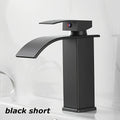 Washbasin Hot and Cold Faucet,Water Saving Design Suitable for Most Sinking Faucets Tube Black Waterfall Household Bathroom