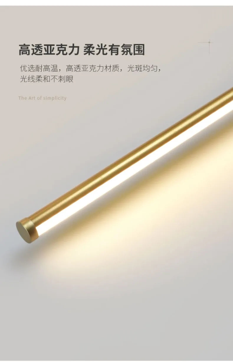 Remote Control Dimmable Wall Light, Plug-in Rotating LED Bar Lamp for Home Office Restaurant, Black/Gold/White, 60/80/100cm