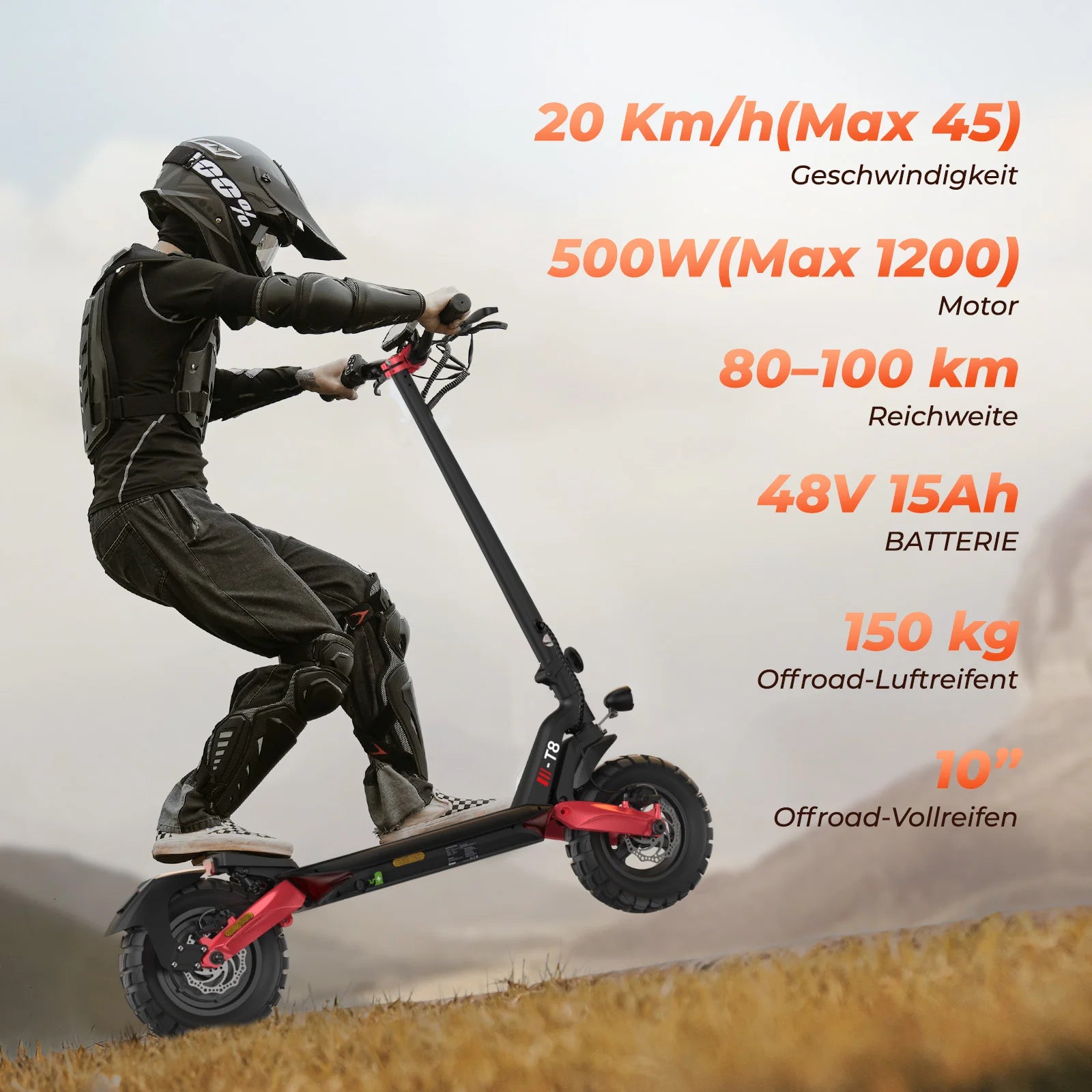 isinwheel T8 （ABE）adult electric scooter 1200W motor 48V15Ah battery electric scooter 10 inch solid tire  electric scooter
