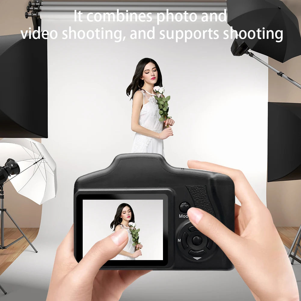 16MP Vlogging Camera with 2.4 Inch LCD Screen Camcorder 16X Digital Zoom Video Camera for Photography and Video
