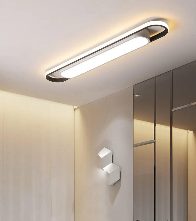 Aisle LED Ceiling Light Rectangular Home Ceiling Chandelier Bedroom Kitchen Decor Lamp Modern Indoor Lighting Living Dining Room