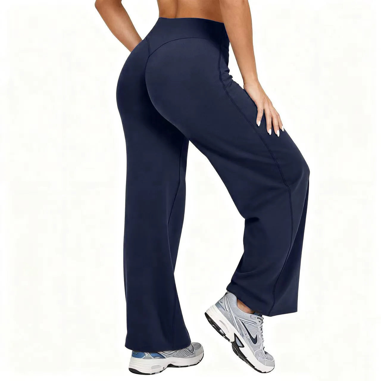 Straight-Leg Pants Ultra Soft Butter Fabric Women's Mid-Waist Yoga Pants GYM Naked Feel Pilates Running Sport Trousers