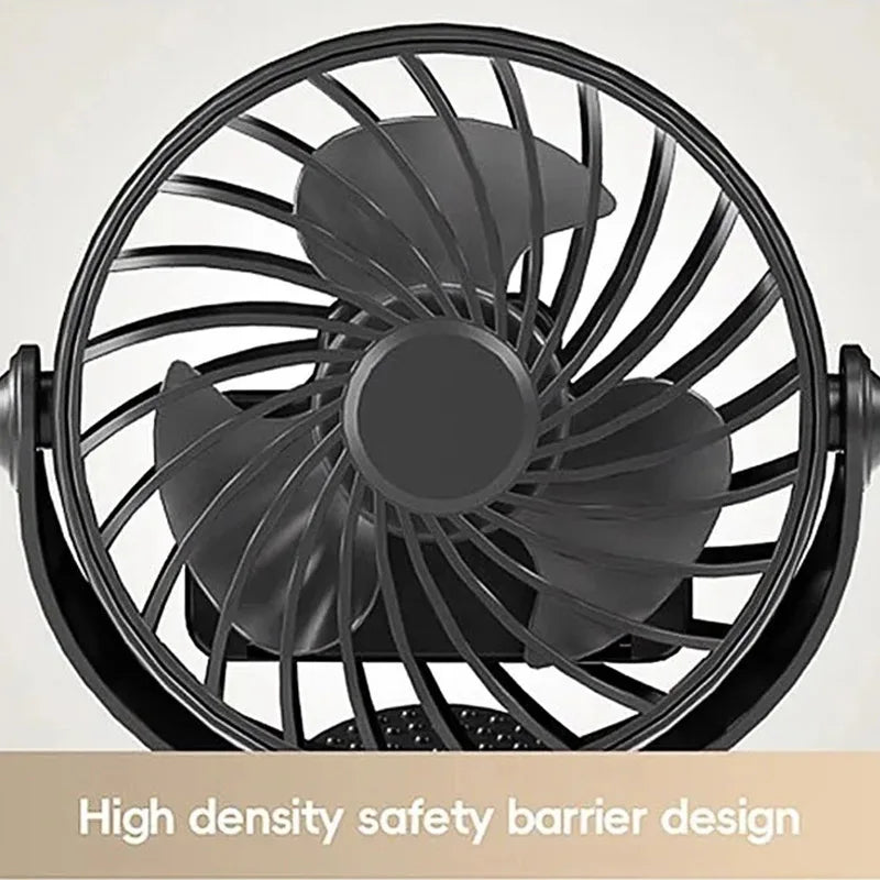 Rechargeable Portable Electric Fan 720° Rotating Hanging Clip Fan Night Light Air Cooler Outdoor Camping Small Fans Ventilador