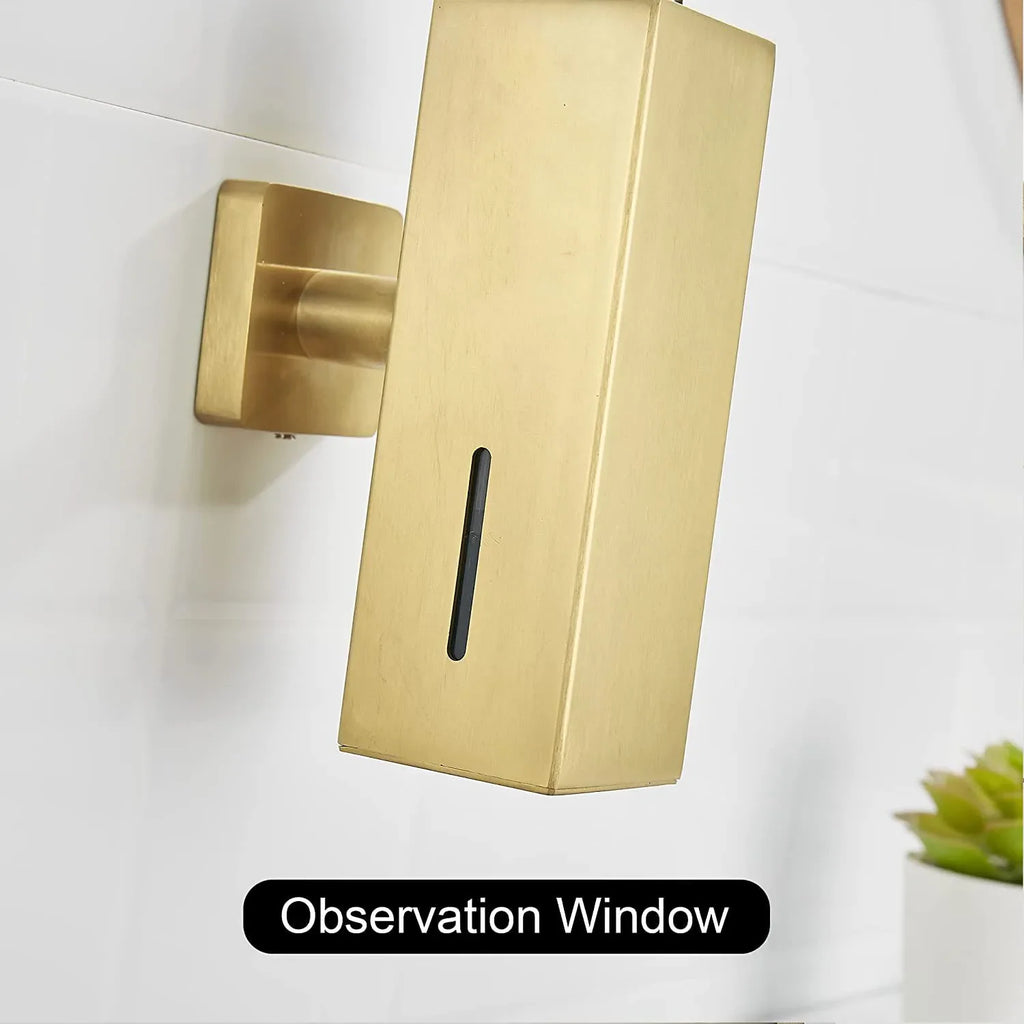 304 Brushed Stainless Steel Manual Soap Dispenser Wall Mounted Golden Black Square Round Soap Dispenser for Hotel Bathrooms