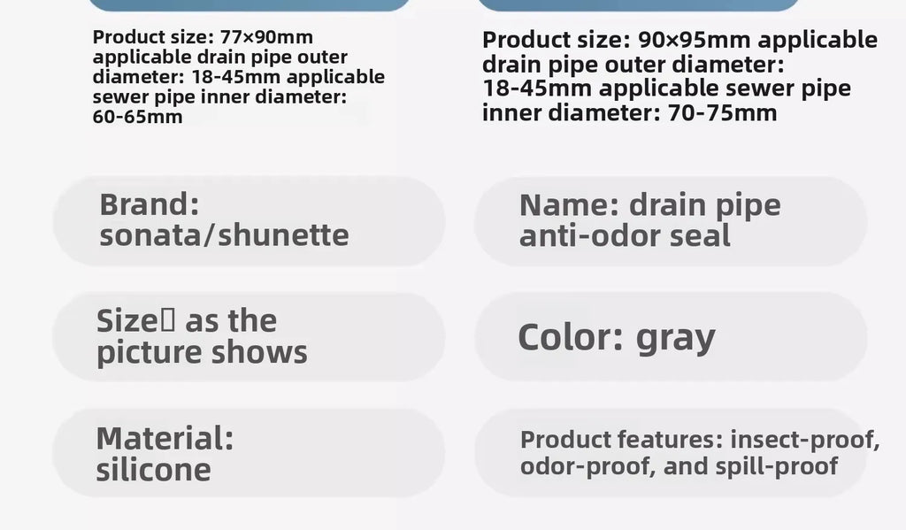 Sink Plug Sewer Pipe Sealing Ring Water Plug Floor Drain Shower Stopper Bathroom Accessories 70-75mm Silicone Drains Kitchen