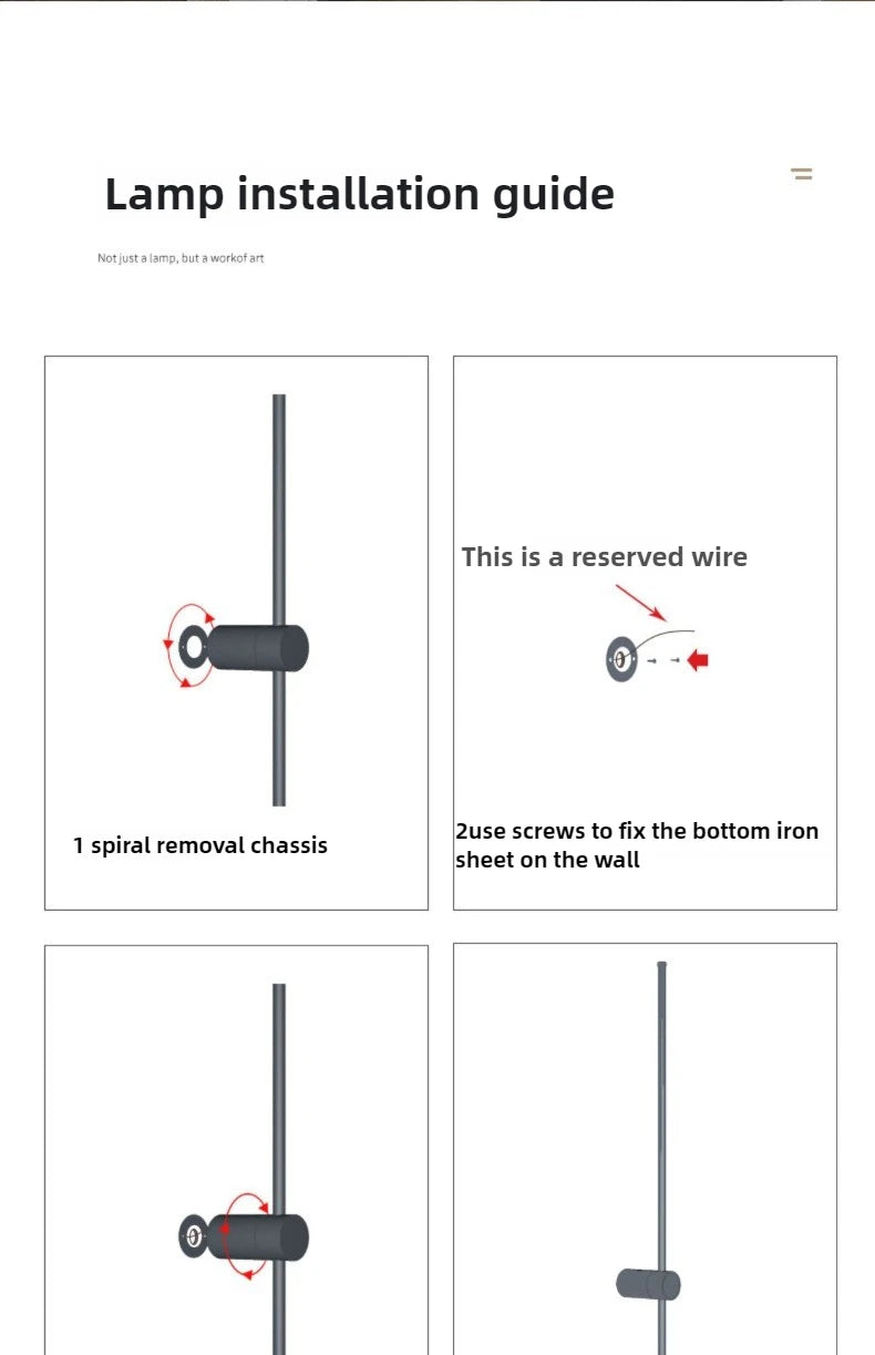 Remote Control Dimmable Wall Light, Plug-in Rotating LED Bar Lamp for Home Office Restaurant, Black/Gold/White, 60/80/100cm