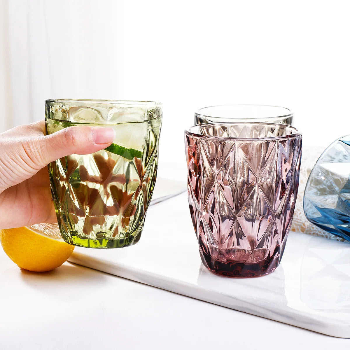 240 ml Water Glass for Juice Beer Tea Milk Wine Drinking Drinkware for Cold Drink Glasses Family and Friends Party