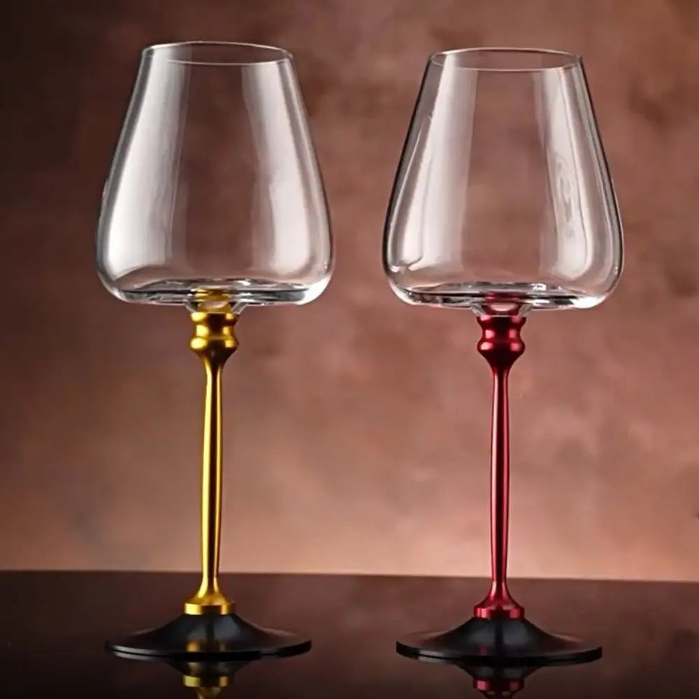 Unique Clear Rotating Glass Wine Glasses 500ml Thickened Base Crystal Goblet Ergonomic Holder Wine Decanter Glass Cup Whiskey