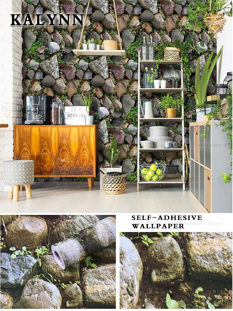 Brick Wallpaper Peel and Stick Self-Adhesive Wall Paper Grey Brick Contact Pape for Bedroom Living Room Decoration DIY Stickers