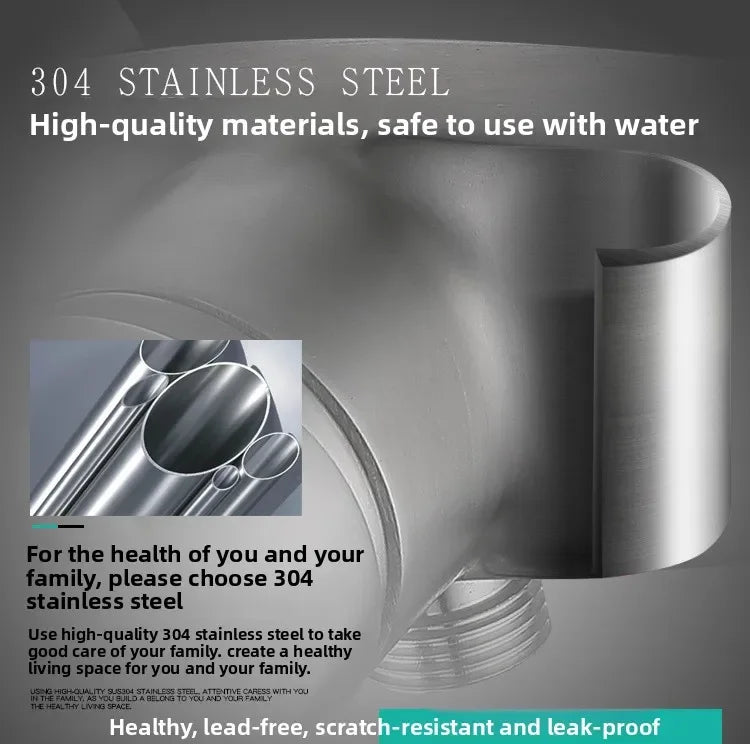 304 Stainless Steel Surface Shower Set Hot and Cold Switch Brushed Water Mixing Valve Faucet