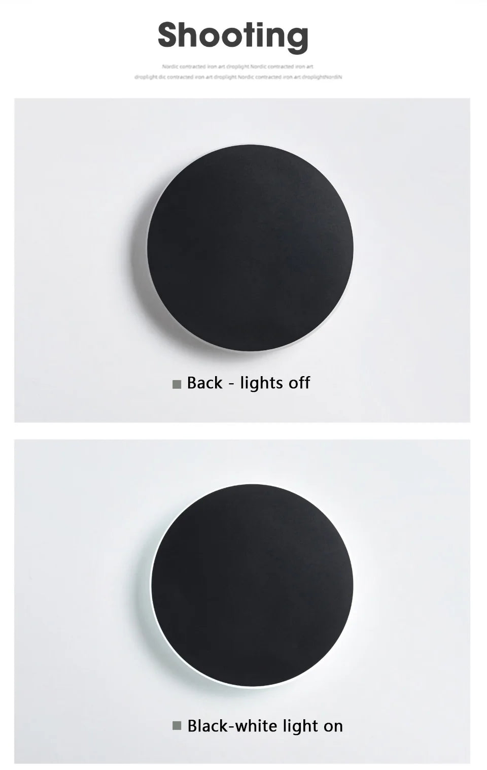 Round wall lamp/modern minimalist style bedroom bedside table staircase porch LED light source human body touch sensor