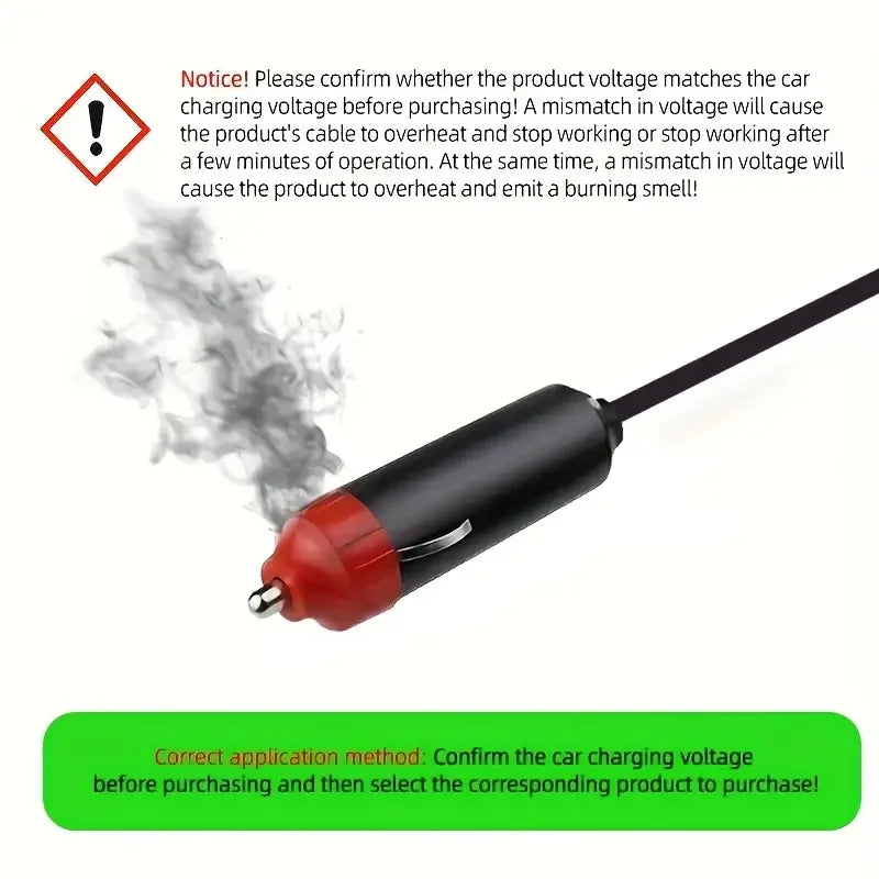 Car Heater Air Fan 12V Portable Demister Defroster Heating Fan Dryer Windshield Defogging Accessroies