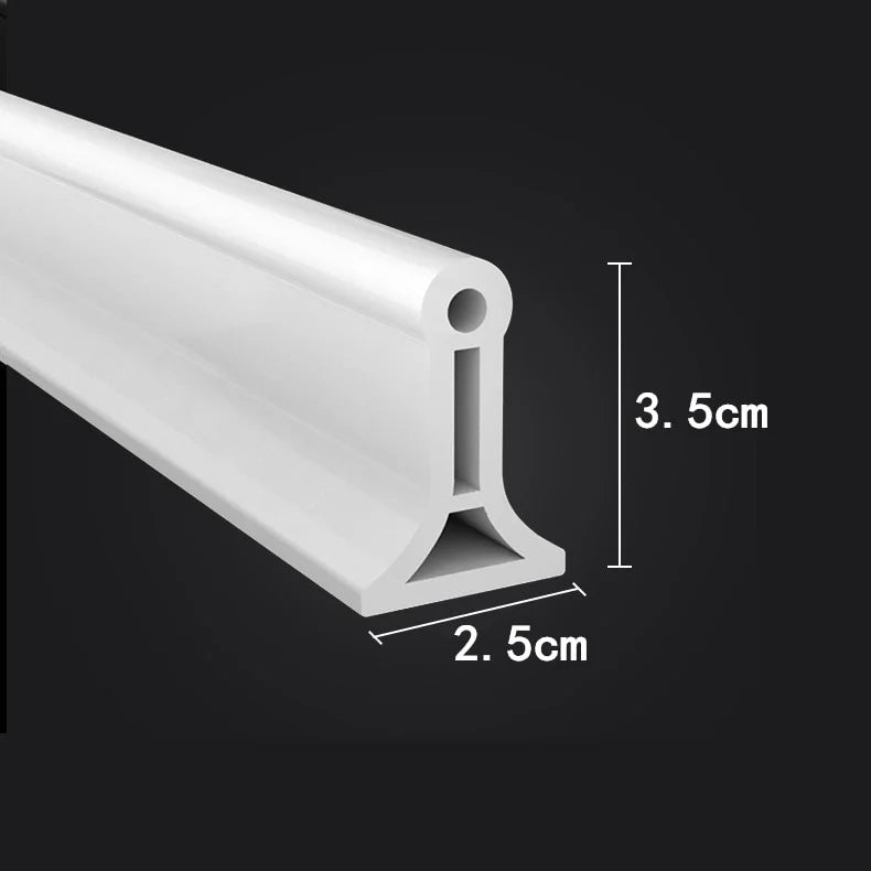 Bathroom Water Stopper Shower Barrier Door Threshold Water Blocking Wash Basin Splashproof Bendable Silicone Sealing Dam Barrier