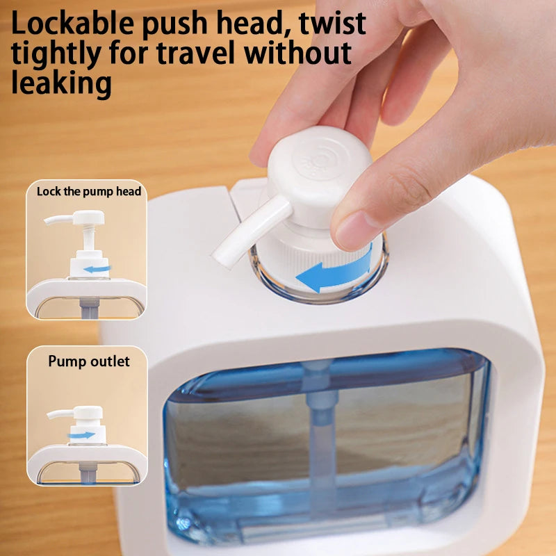 ●300/500ml Bathroom Soap Dispensers Refillable Lotion Shampoo Shower Gel Holder Portable Travel Dispenser Empty Bath Pump Bottle