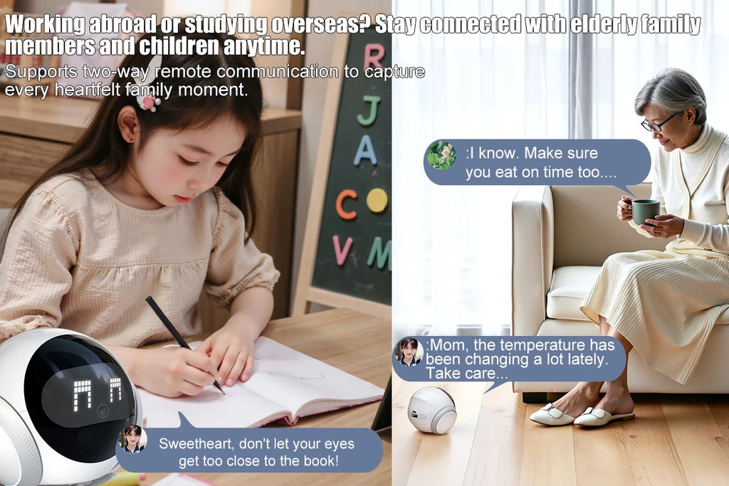 Smart Robot Camera for Home Security,Mobile Patrol with 2.4G/5G WiFi,Infrared Night Vision,2-Way Audio,AI Motion Detection