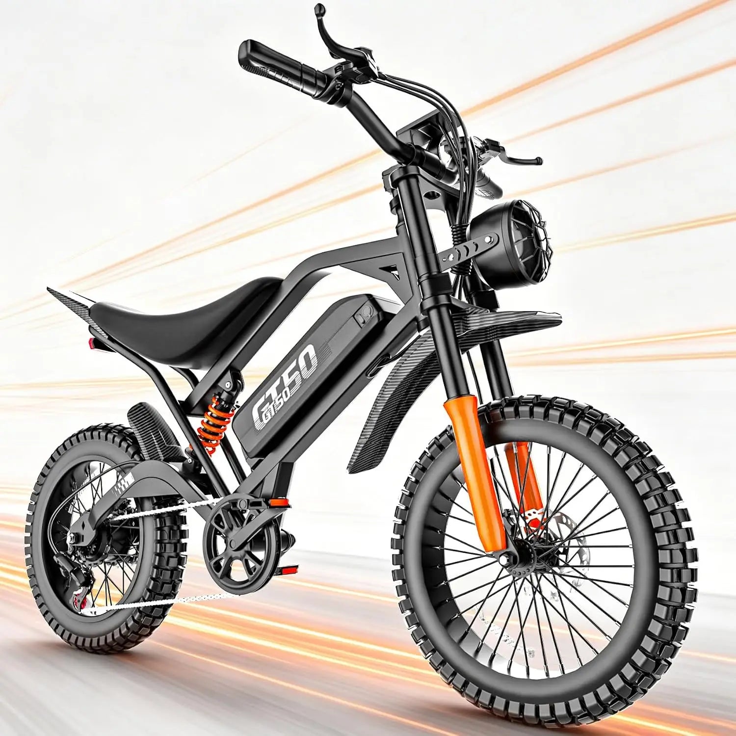 Electric Dirt Bike, 5500W Peak Electric Motorcycle with 48V/30AH Battery Ebike, 40MPH, Hydraulic Brakes, Full, Custom