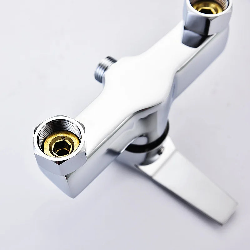 Brass Shower Faucet Mixer Valve Set with Shower Head and Hidden Switch for Bathroom Hot and Cold Water Tap  Bath