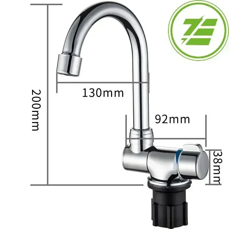Folding Faucet 360 Degree Swivel Hot and Cold Water Faucet Kitchen Bathroom RV Marine Deck Hatch Boat Camper RV Accessories