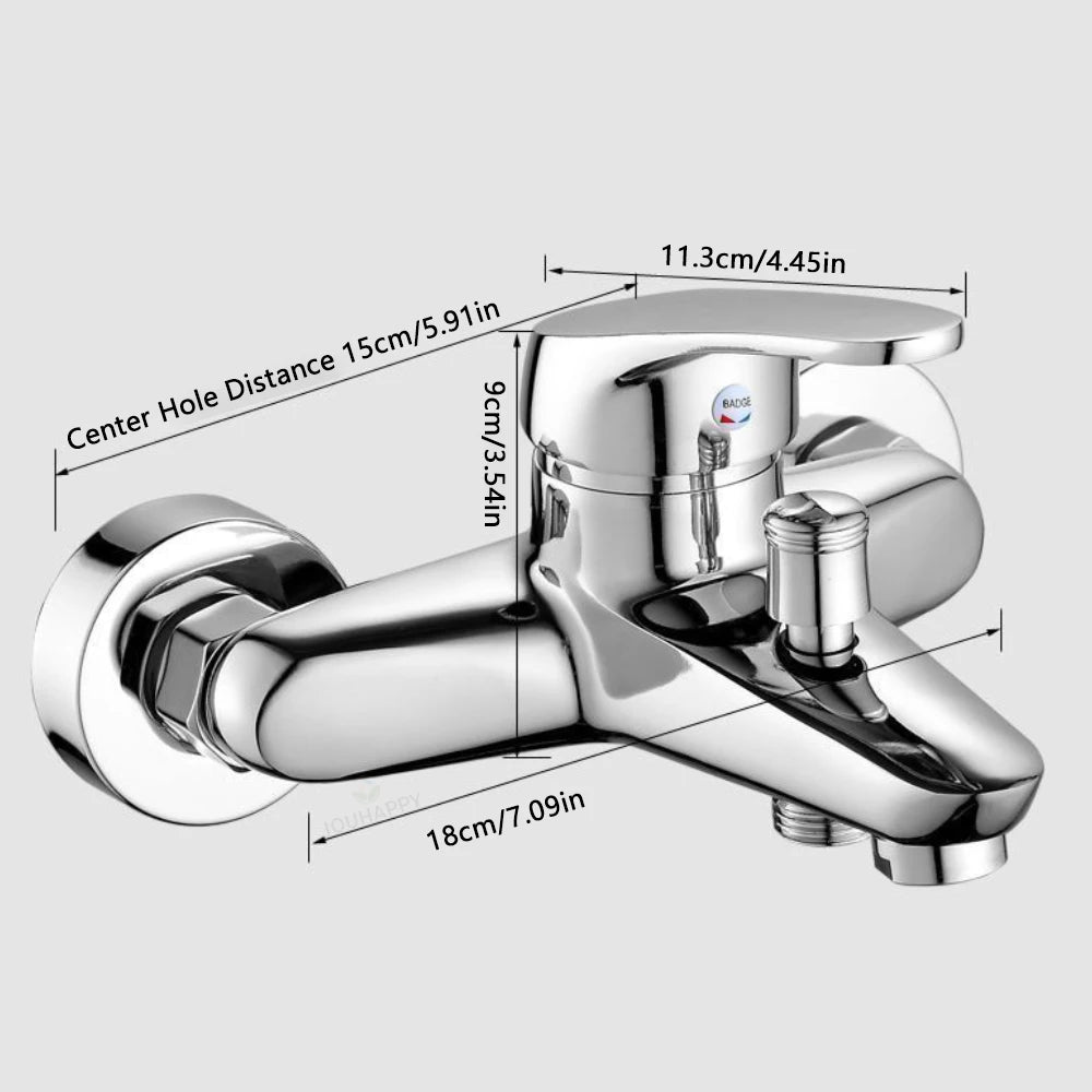 Wall Mount Sink Faucets Hot Cold Water Tap Hand Wash Basic Faucets Shower Multifunction Faucet Mixing Valve Bathroom Accessories