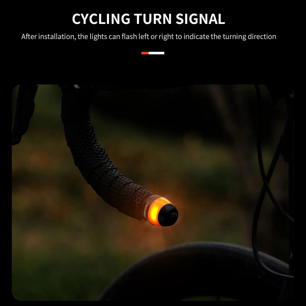 TOSUOD Bicycle Light Plug Light LED Intelligent Turn Signal Warning Light Mountain Handle Blockage Handle Bicycle Light